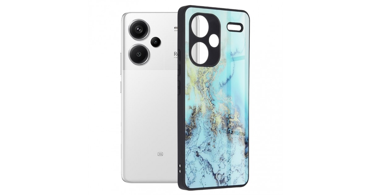 Husa pentru Xiaomi Redmi Note 13 Pro+ 5G - Techsuit Glaze Series - Albastra Ocean