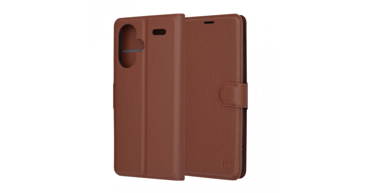 Husa pentru Xiaomi Redmi Note 13 Pro+ 5G - Techsuit Leather Folio - Maro