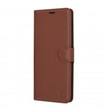 Husa pentru Xiaomi Redmi Note 13 Pro+ 5G - Techsuit Leather Folio - Maro