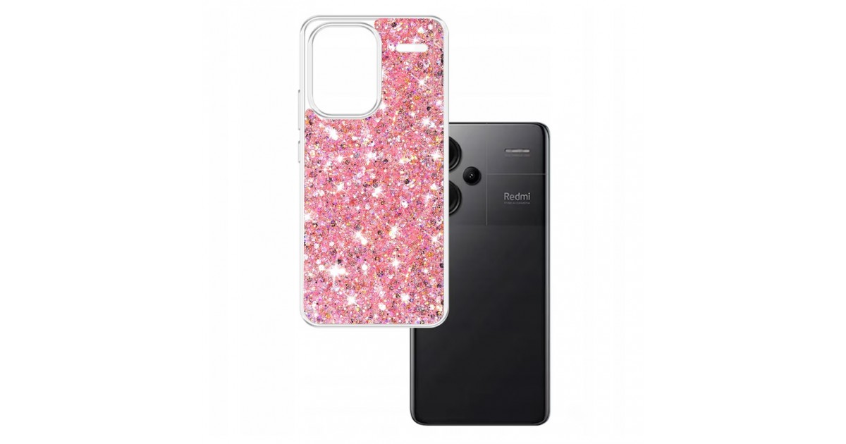 Husa pentru Xiaomi Redmi Note 13 Pro+ 5G - Techsuit Sparkly Glitter - Roz