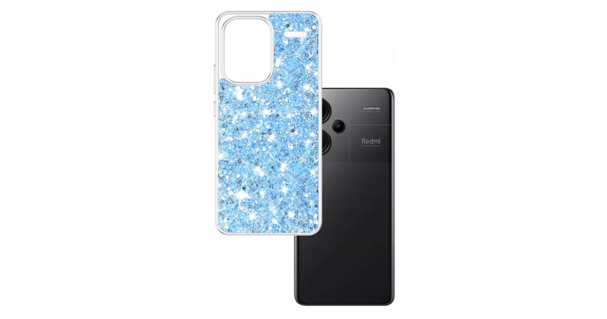 Husa pentru Xiaomi Redmi Note 13 Pro+ 5G - Techsuit Sparkly Glitter - Albastra