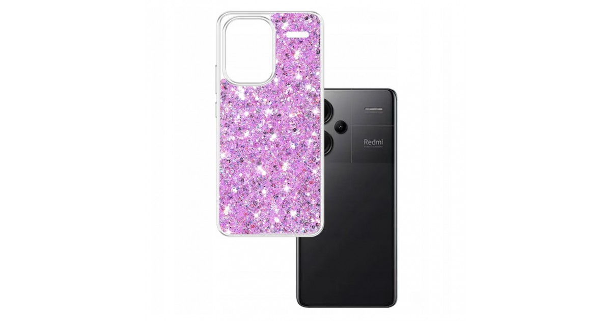 Husa pentru Xiaomi Redmi Note 13 Pro+ 5G - Techsuit Sparkly Glitter - Magenta