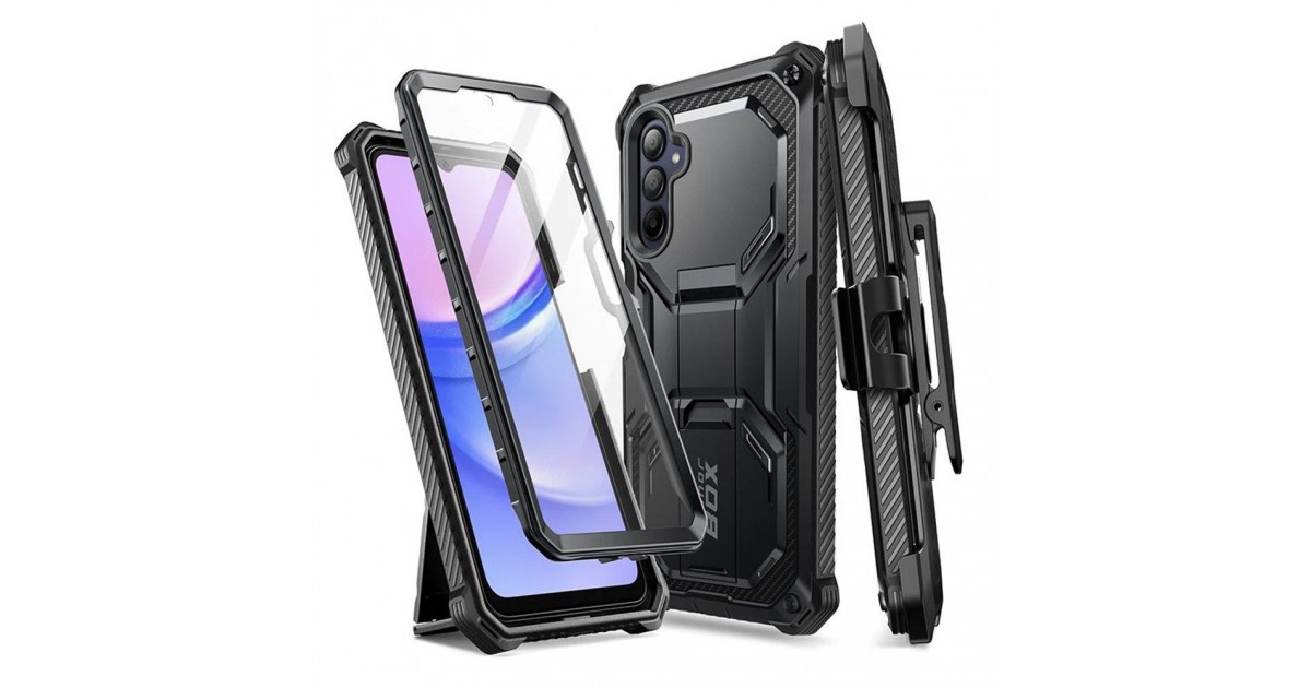 Husa pentru Samsung Galaxy A15 4G / A15 5G + Folie - I-Blason Armorbox - Neagra