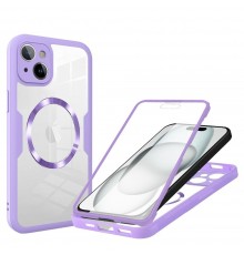 Husa pentru iPhone 15 - Techsuit Carbonite FiberShell - Rosie