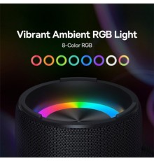 Boxa Fara Fir Bluetooth 5.3, RGB, IPX5, Bass - Baseus AeQur VO20 (A20067900117-00) - Negru