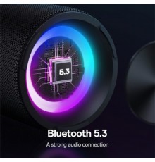 Boxa Fara Fir Bluetooth 5.3, RGB, IPX5, Bass - Baseus AeQur VO20 (A20067900117-00) - Negru