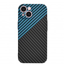 Husa pentru iPhone 15 - Techsuit Carbonite FiberShell - Albastra Pulse