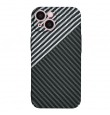 Husa pentru iPhone 15 - Techsuit Carbonite FiberShell - Stealth Gray