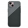 Husa pentru iPhone 15 - Techsuit Carbonite FiberShell - Stealth Gray