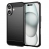 Husa pentru iPhone 16 - Techsuit Carbon Silicone - Neagra