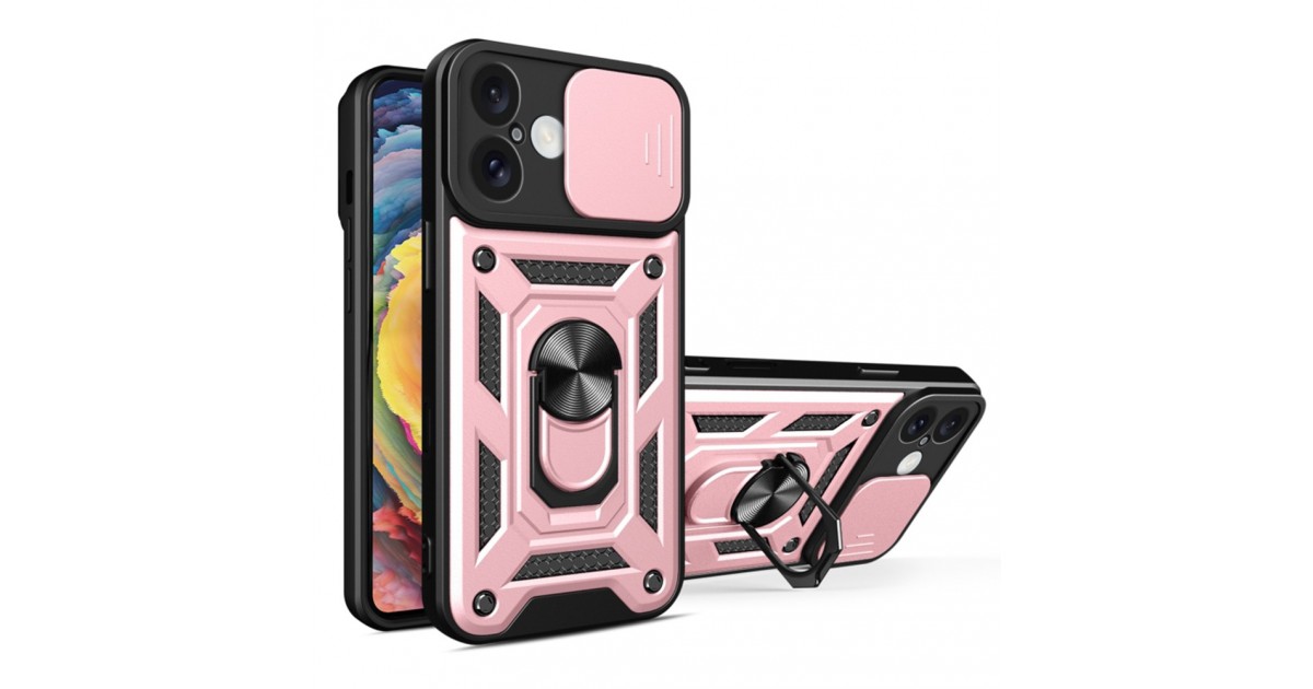 Husa pentru iPhone 16 - Techsuit CamShield Series - Rose Gold