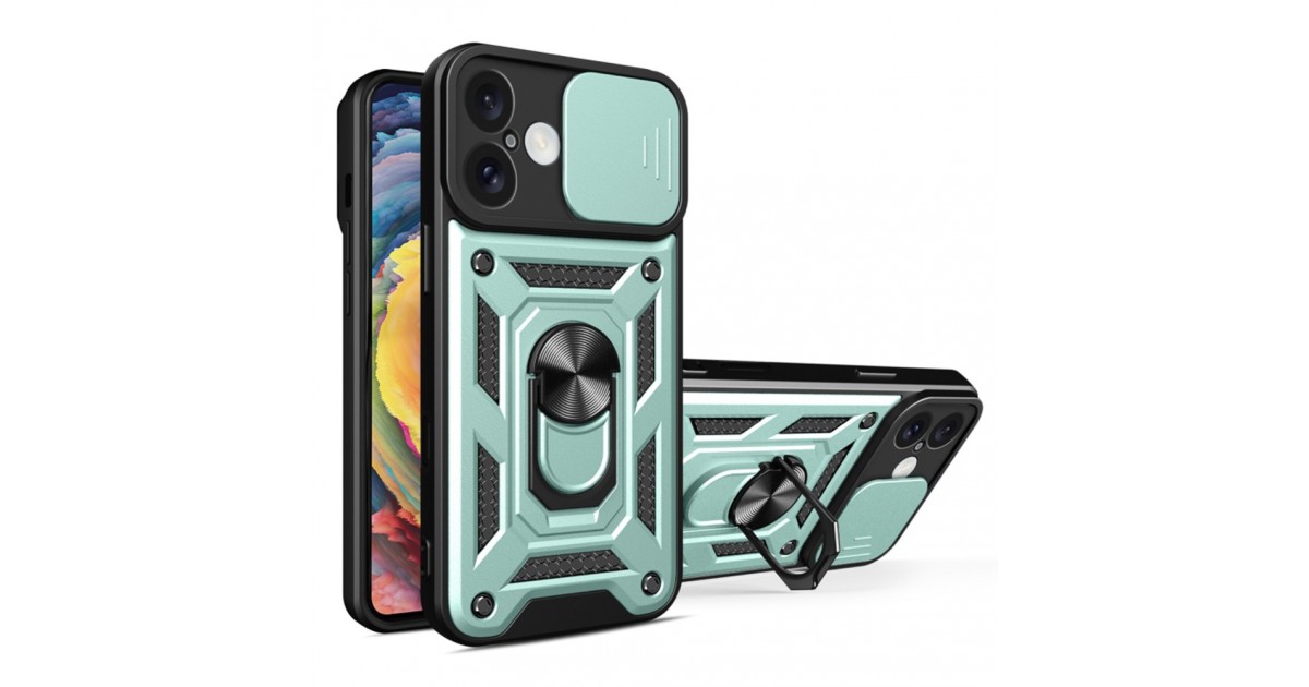 Husa pentru iPhone 16 - Techsuit CamShield Series - Verde