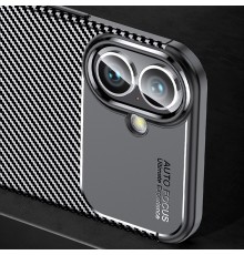 Husa pentru iPhone 16 - Techsuit CarbonFiber - Neagra