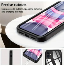 [PACHET 360] - Husa ColorVerse 360 + Folie de protectie -  iPhone 16  - Negru