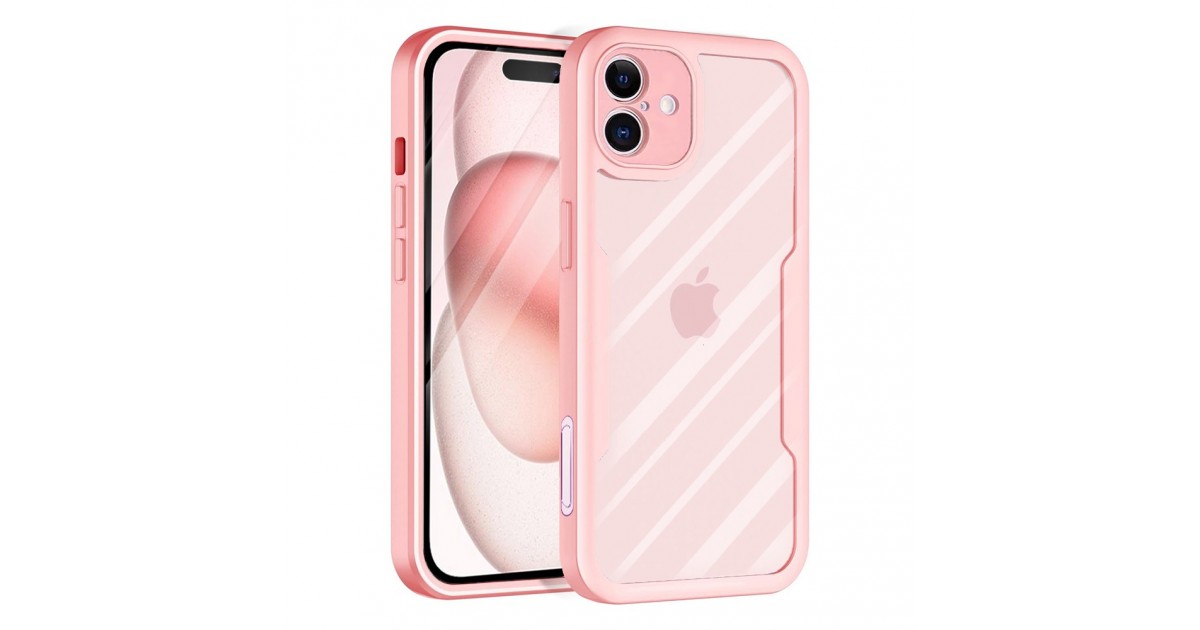 [PACHET 360] - Husa ColorVerse 360 + Folie de protectie -  iPhone 16  - Roz