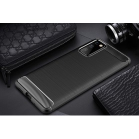 Husa Tpu Carbon Fibre pentru Samsung Galaxy S20 FE / Galaxy S20 FE 5G, Neagra