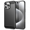 Husa pentru iPhone 16 Pro - Techsuit Carbon Silicone - Neagra