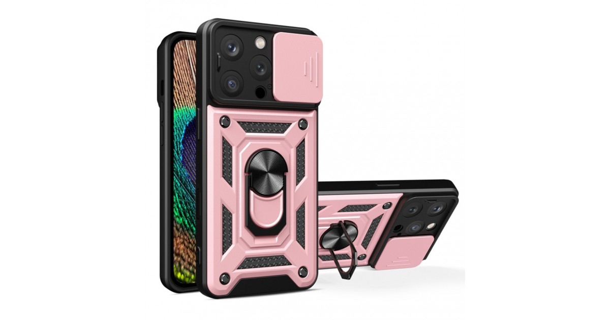 Husa pentru iPhone 16 Pro - Techsuit CamShield Series - Rose Gold