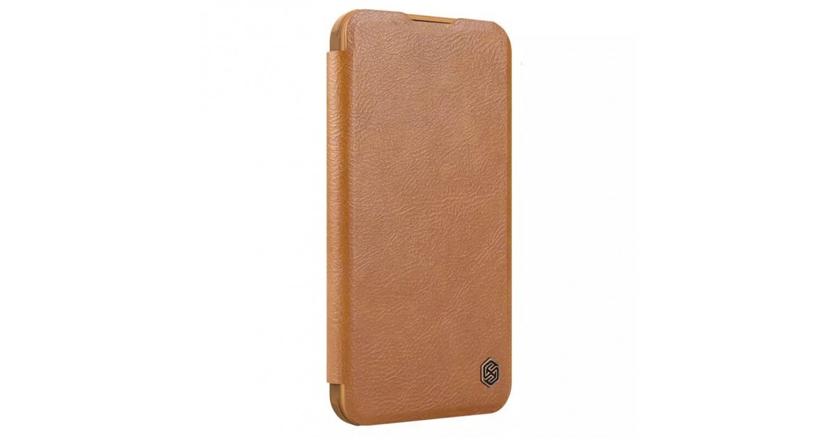 Husa pentru iPhone 16 Pro - Nillkin Qin Prop Leather Case - Maro