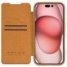 Husa pentru iPhone 16 Pro - Nillkin Qin Prop Leather Case - Maro