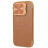 Husa pentru iPhone 16 Pro - Nillkin Qin Prop Leather Case - Maro