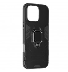 Husa pentru iPhone 16 Pro Max - Armor Ring Hybrid - Neagra