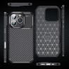 Husa pentru iPhone 16 Pro Max - Techsuit CarbonFiber - Neagra