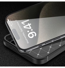 Husa pentru iPhone 16 Pro Max - Techsuit CarbonFiber - Neagra