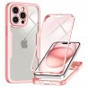 [PACHET 360] - Husa ColorVerse 360 + Folie de protectie -  iPhone 16 Pro Max  - Roz