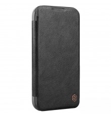 Husa pentru iPhone 16 Pro Max - Nillkin Qin Prop Leather Case - Neagra