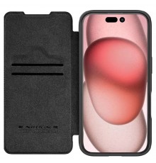 Husa pentru iPhone 16 Pro Max - Nillkin Qin Prop Leather Case - Neagra