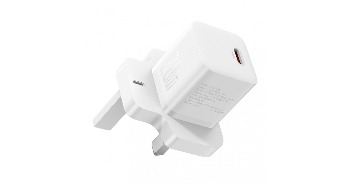 Incarcator Type-C cu Plug UK, Quick Charge 20W - Baseus (P10110907213-00) - Alb