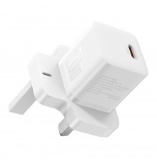 Incarcator Type-C cu Plug UK, Quick Charge 20W - Baseus (P10110907213-00) - Alb