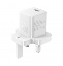 Incarcator Type-C cu Plug UK, Quick Charge 20W - Baseus (P10110907213-00) - Alb