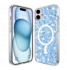 Husa pentru iPhone 16 - Techsuit Luxury Glitter MagSafe - Argintie