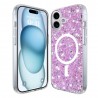 Husa pentru iPhone 16 Plus - Techsuit Sparkly Glitter MagSafe - Magenta