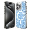 Husa pentru iPhone 16 Pro - Techsuit Sparkly Glitter MagSafe - Albastra