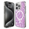 Husa pentru iPhone 16 Pro - Techsuit Sparkly Glitter MagSafe - Magenta