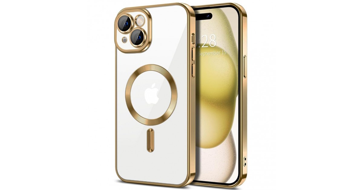 Husa pentru iPhone 16 - Techsuit Luxury Crystal MagSafe - Gold