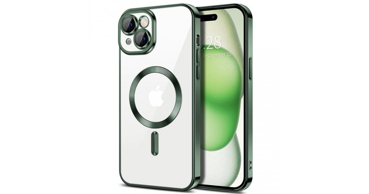 Husa pentru iPhone 16 - Techsuit Luxury Crystal MagSafe - Deep Verde