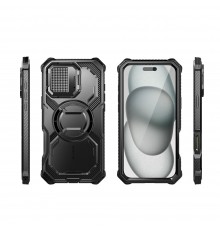 Husa pentru iPhone 16 + Folie - I-Blason Armorbox - Neagra