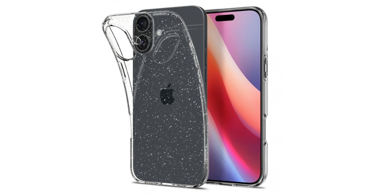 Huse pentru iPhone 16 - Spigen Liquid Crystal Glitter - Crystal Quartz