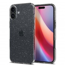 Huse pentru iPhone 16 - Spigen Liquid Crystal Glitter - Crystal Quartz