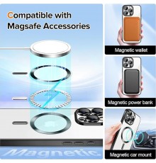 Husa pentru iPhone 16 Pro - Techsuit Luxury Crystal MagSafe - Neagra