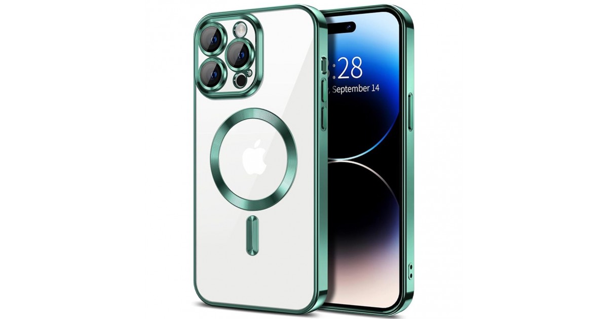 Husa pentru iPhone 16 Pro - Techsuit Luxury Crystal MagSafe - Light Verde