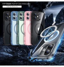 Husa pentru iPhone 16 - ESR Classic Hybrid HaloLock - Clear Neagra