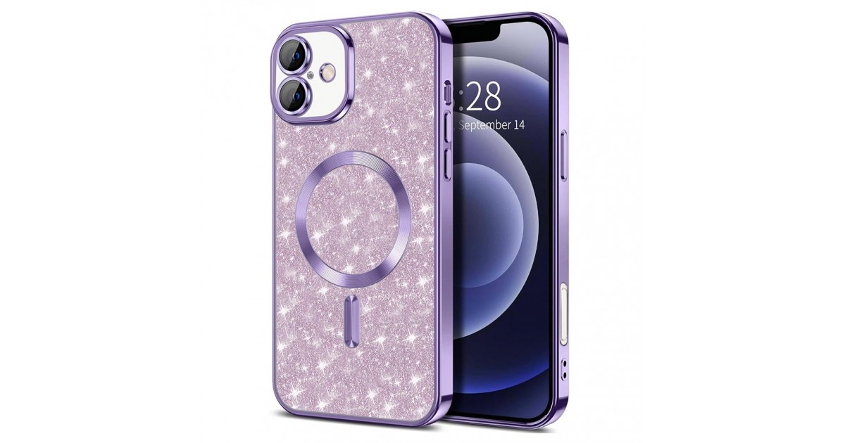 Husa pentru iPhone 16 - Techsuit Luxury Glitter MagSafe - Light Mov