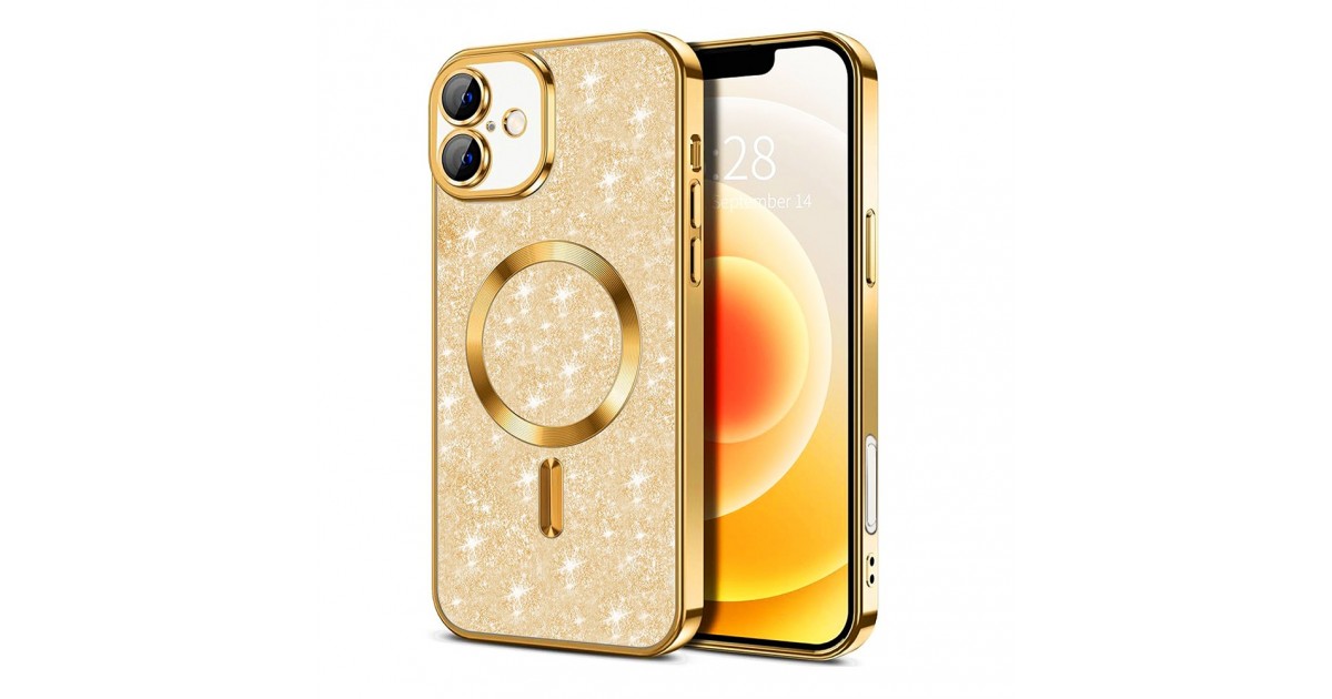 Husa pentru iPhone 16 - Techsuit Luxury Glitter MagSafe - Gold