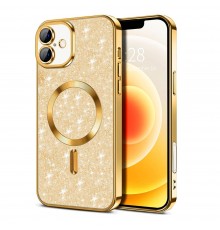 Husa pentru iPhone 16 - Techsuit Luxury Glitter MagSafe - Gold