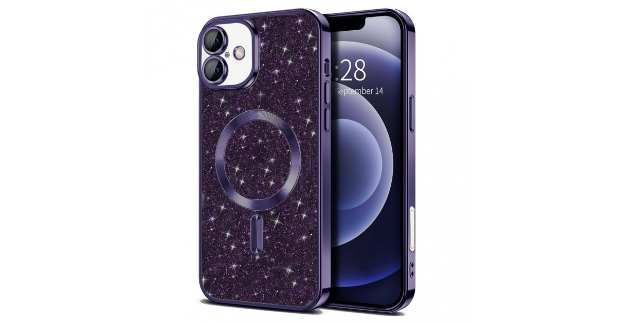 Husa pentru iPhone 16 - Techsuit Luxury Glitter MagSafe - Deep Mov